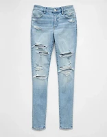 Jegging en rondeur à taille haute déchiré Next Level AE