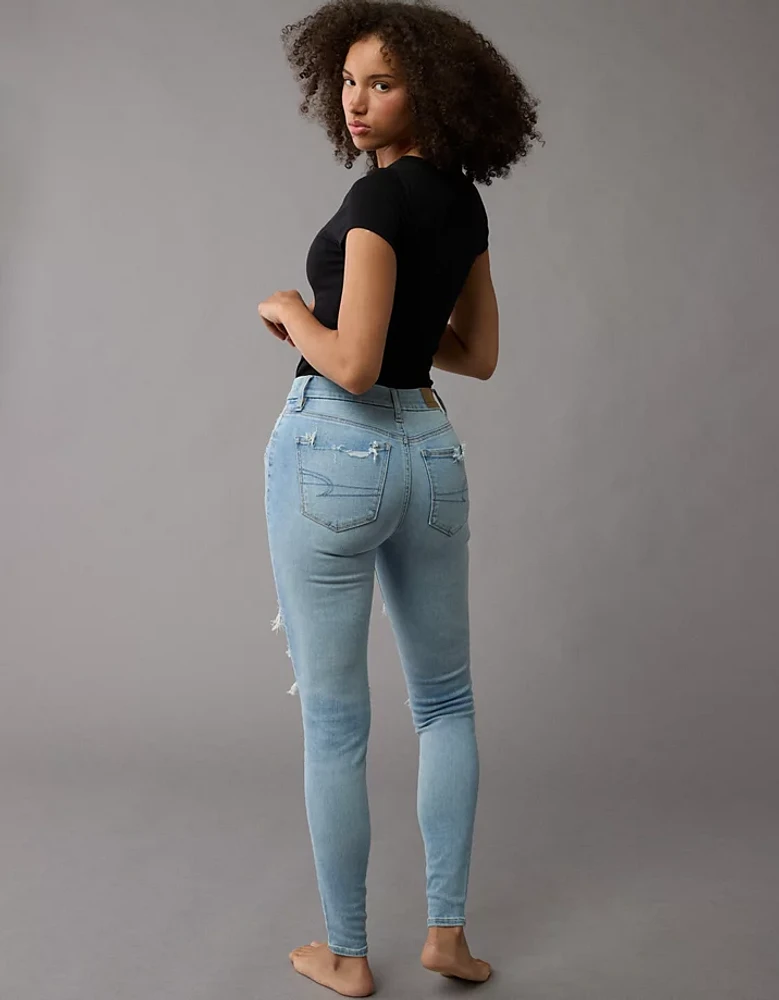 Jegging en rondeur à taille haute déchiré Next Level AE