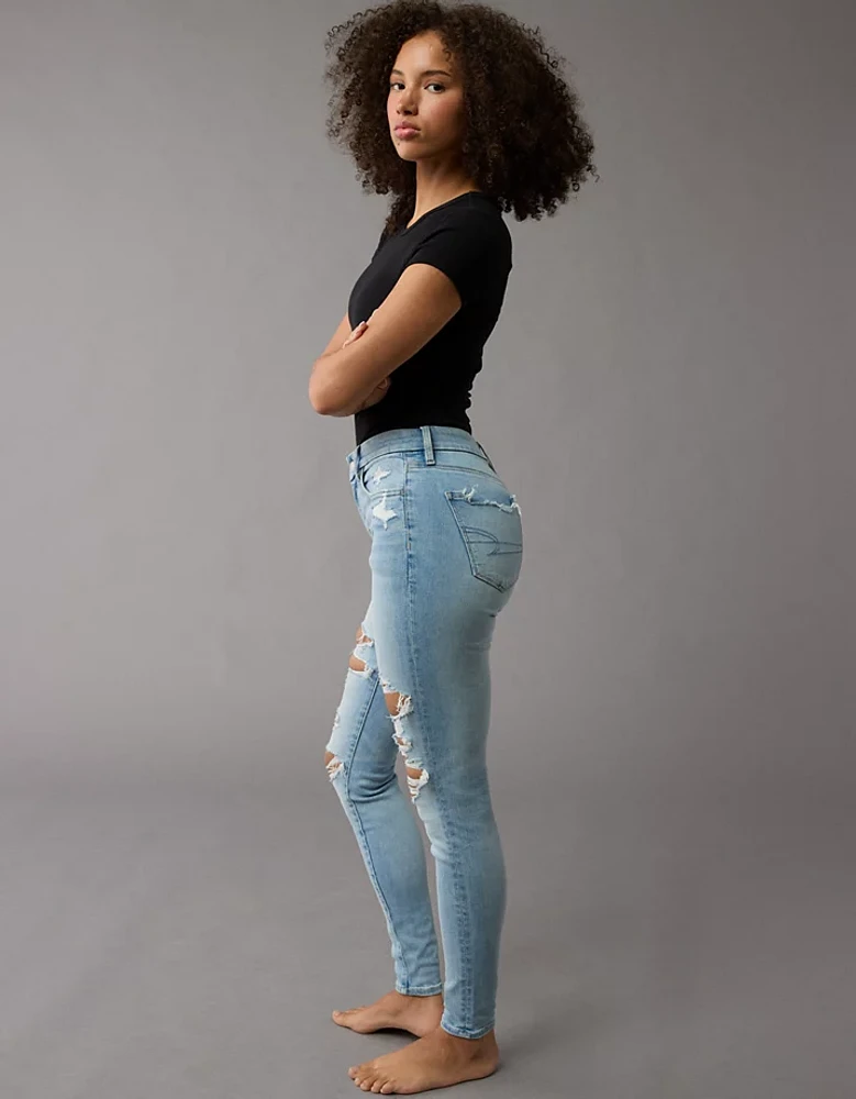 Jegging en rondeur à taille haute déchiré Next Level AE