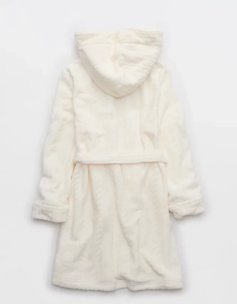 Aerie Cable Fleece Robe