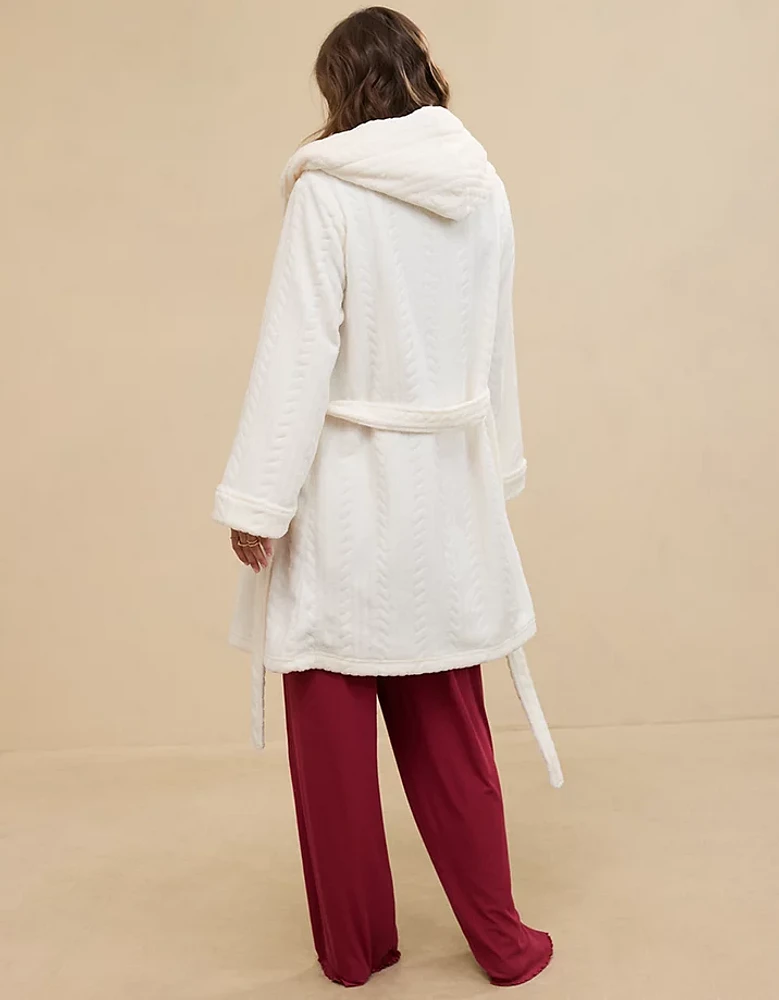 Aerie Cable Fleece Robe