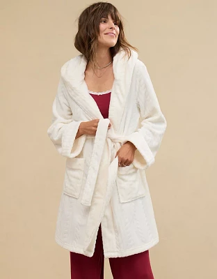 Aerie Cable Fleece Robe