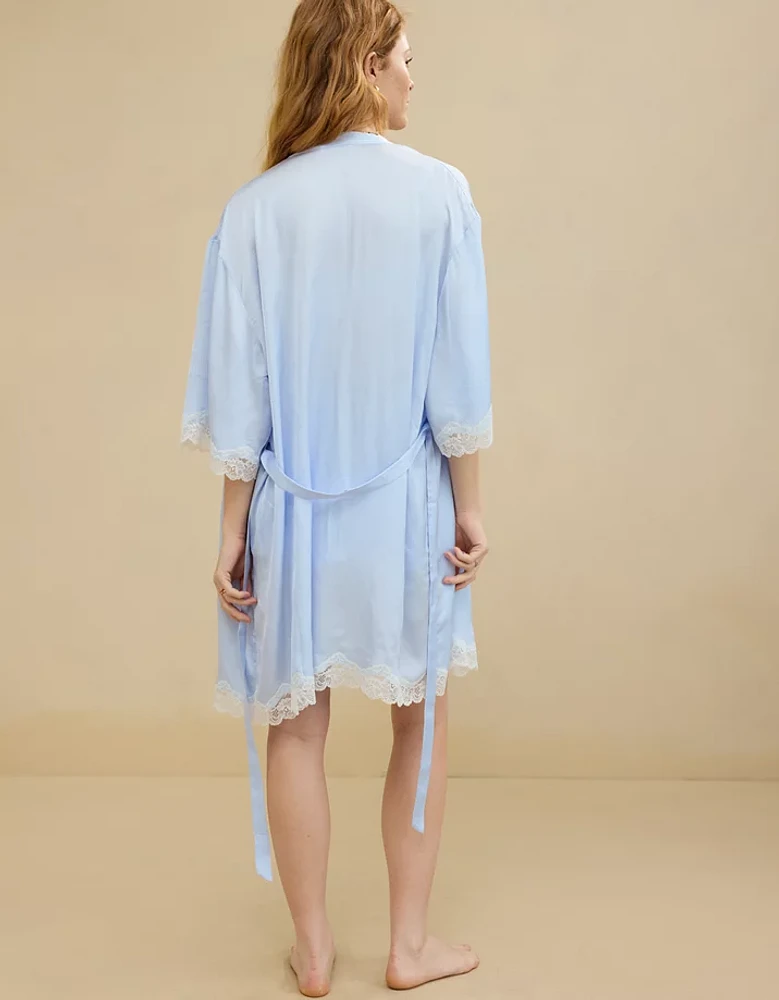 Aerie Off-Duty Satin Robe