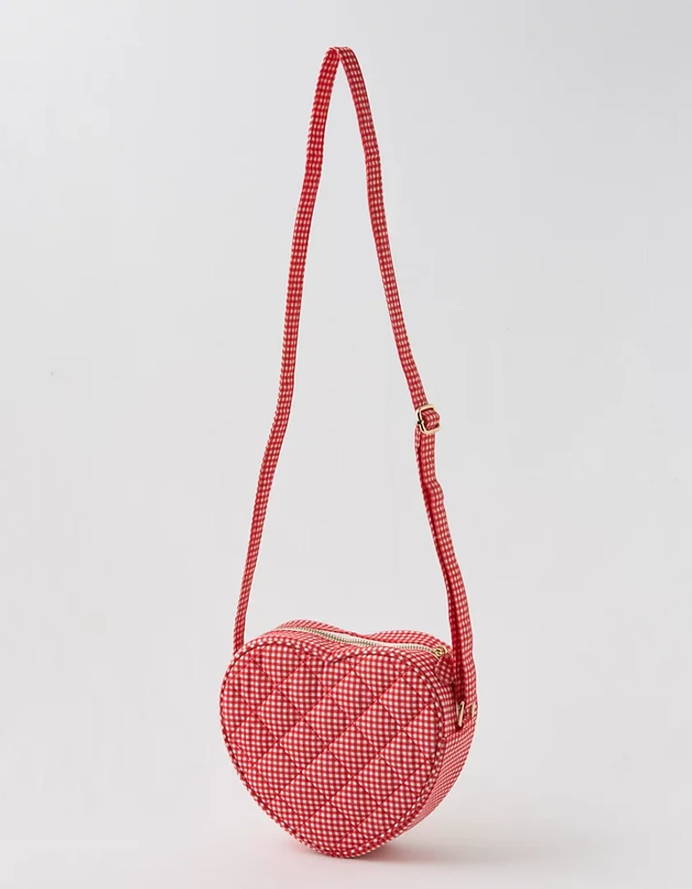 Aerie Quilted Heart Crossbody Bag