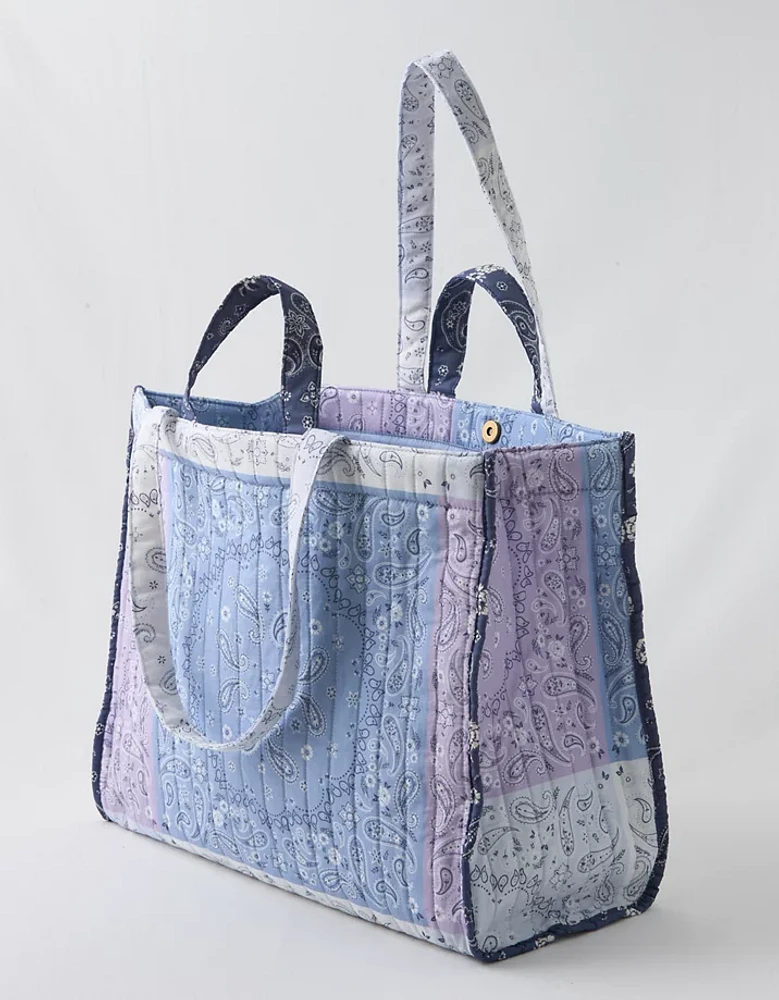 Aerie Quilted Patchwork Tote Bag