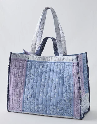 Aerie Quilted Patchwork Tote Bag