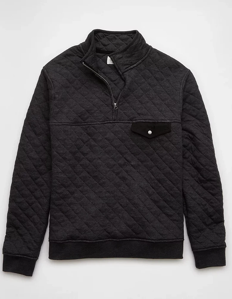 AE Quilted Quarter-Zip Sweatshirt