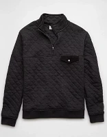 AE Quilted Quarter-Zip Sweatshirt