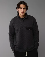 AE Quilted Quarter-Zip Sweatshirt