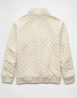 AE Quilted Quarter-Zip Henley Sweatshirt