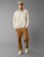 AE Quilted Quarter-Zip Henley Sweatshirt