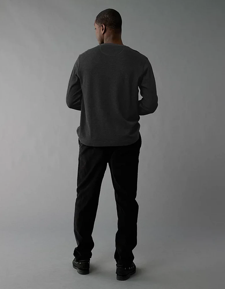 AE Long-Sleeve Thermal Henley T-Shirt