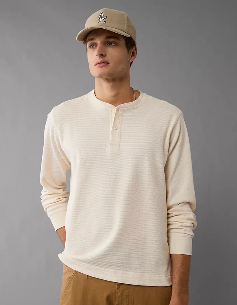 AE Long-Sleeve Thermal Henley T-Shirt