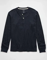 AE Long-Sleeve Thermal Henley T-Shirt