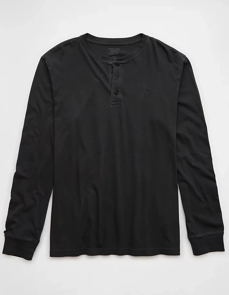 AE Long-Sleeve Henley T-Shirt