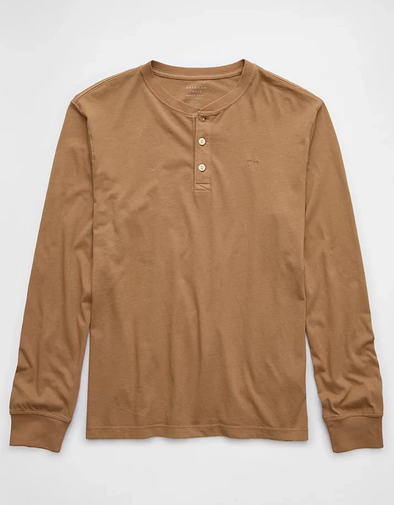 AE Long-Sleeve Henley T-Shirt