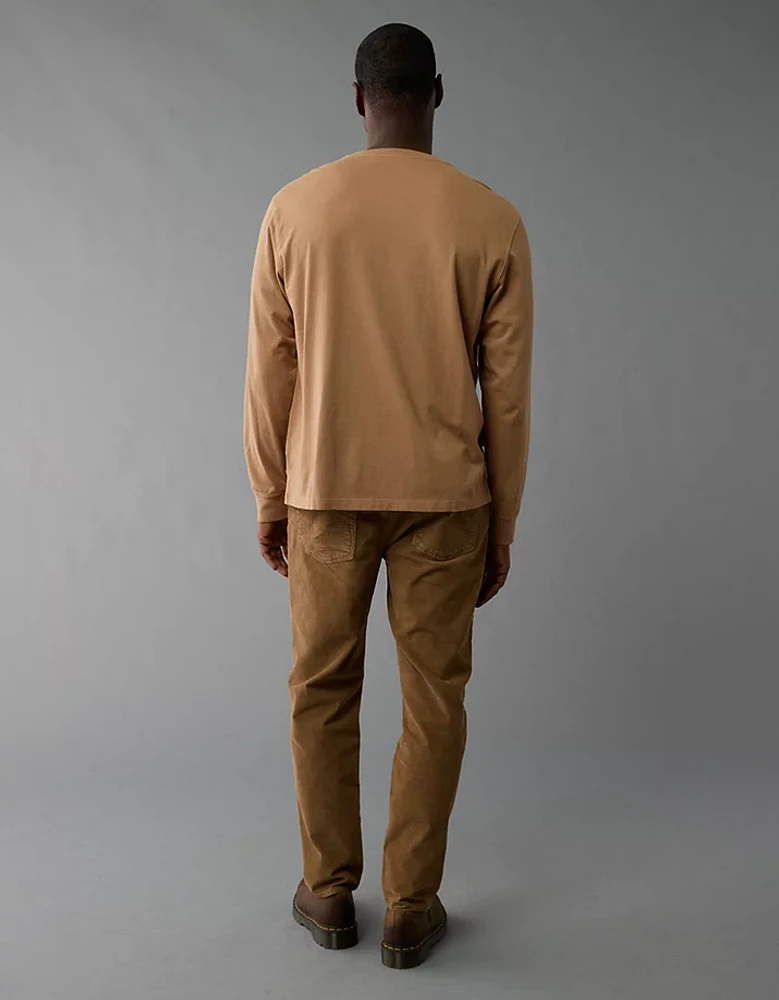 AE Long-Sleeve Henley T-Shirt