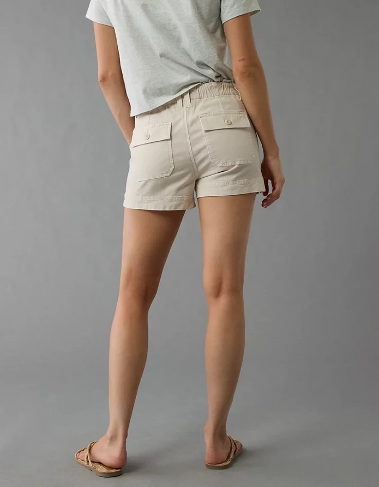 Short utilitaire décontracté à taille très haute extensible AE