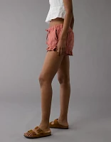 AE Stretch Linen-Blend Ruffle Short