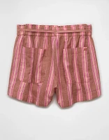 Short rayé à taille haute en tricot mélange de lin Vive le soleil AE