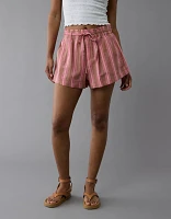 Short rayé à taille haute en tricot mélange de lin Vive le soleil AE