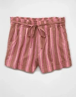 Short rayé à taille haute en tricot mélange de lin Vive le soleil AE
