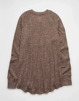 AE Plush Long-Sleeve Henley T-Shirt