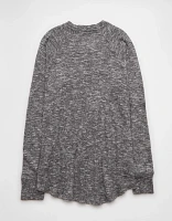 AE Plush Long-Sleeve Henley T-Shirt