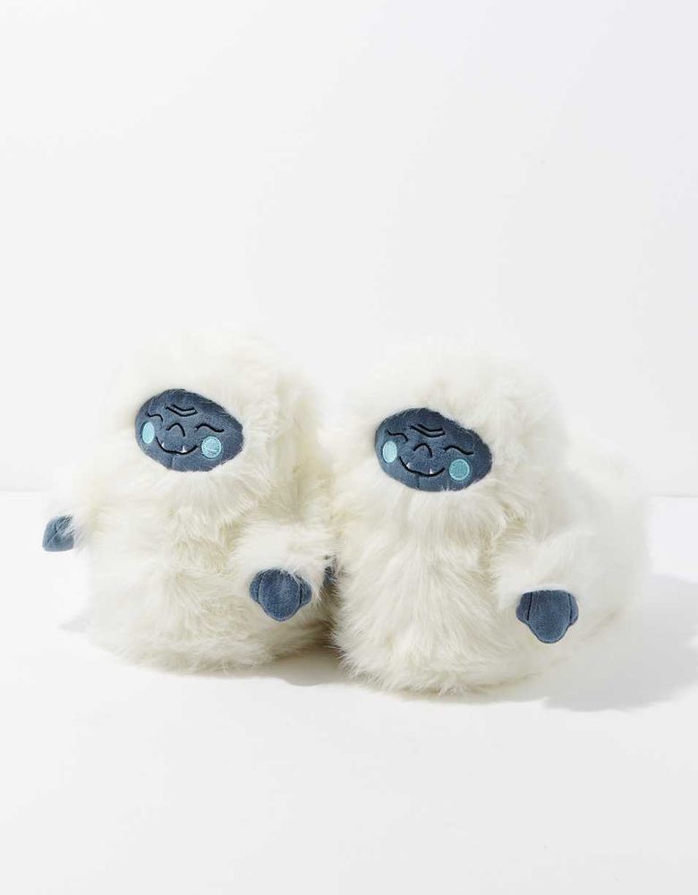 Yeti Abominable Snowman Feet Slippers - Blue & White Bumble Snow Monster  Shoes | eBay