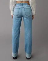 AE Stretch High-Waisted Stovepipe Cuffed Jean