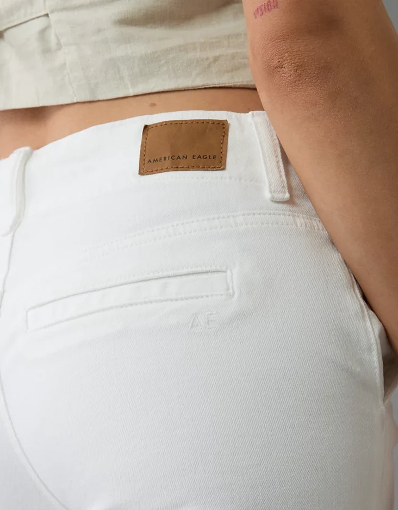 Jean-cigarette court à taille haute extensible AE