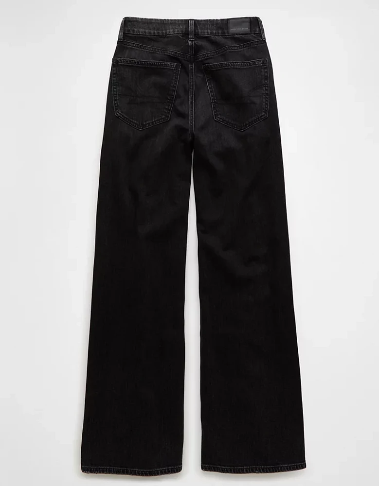 AE Dreamy Drape Stretch Curvy Super High-Waisted Baggy Wide-Leg Jean