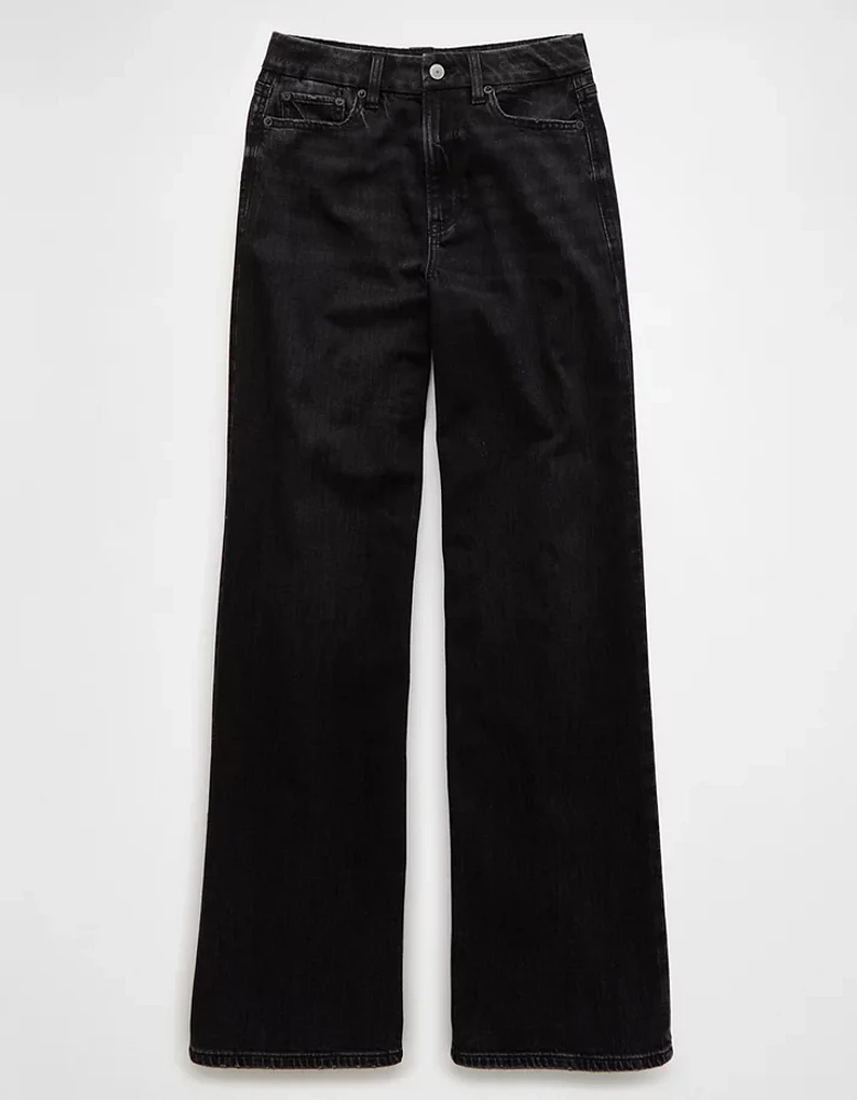 AE Dreamy Drape Stretch Curvy Super High-Waisted Baggy Wide-Leg Jean