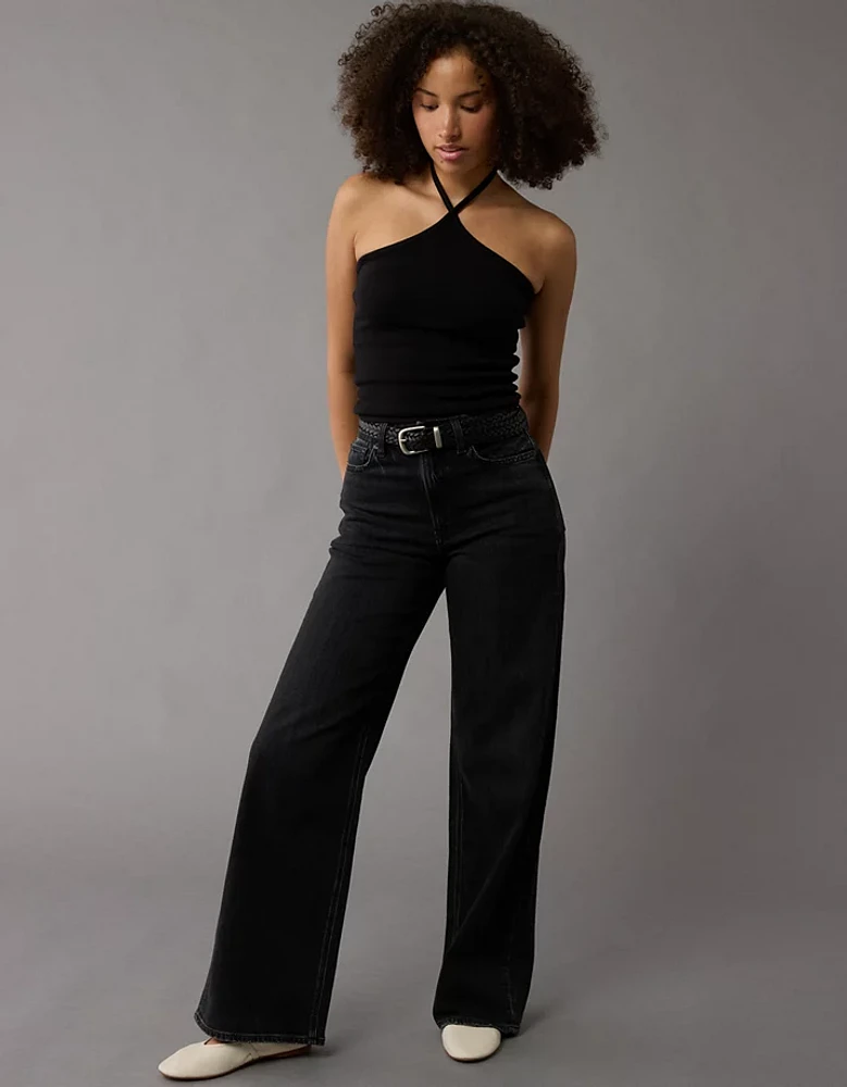 Jean ample à jambe large taille très haute en rondeur et extensible Dreamy Drape AE