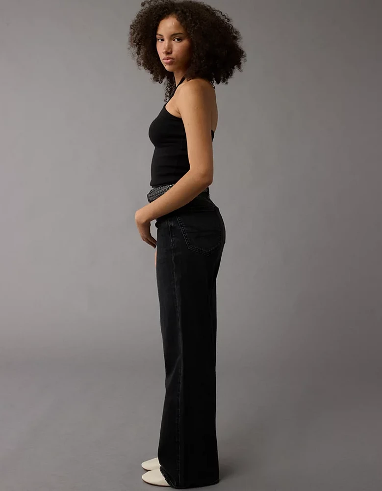 AE Dreamy Drape Stretch Curvy Super High-Waisted Baggy Wide-Leg Jean