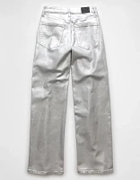 AE Stretch Curvy Metallic Super High-Waisted Baggy Straight Jean