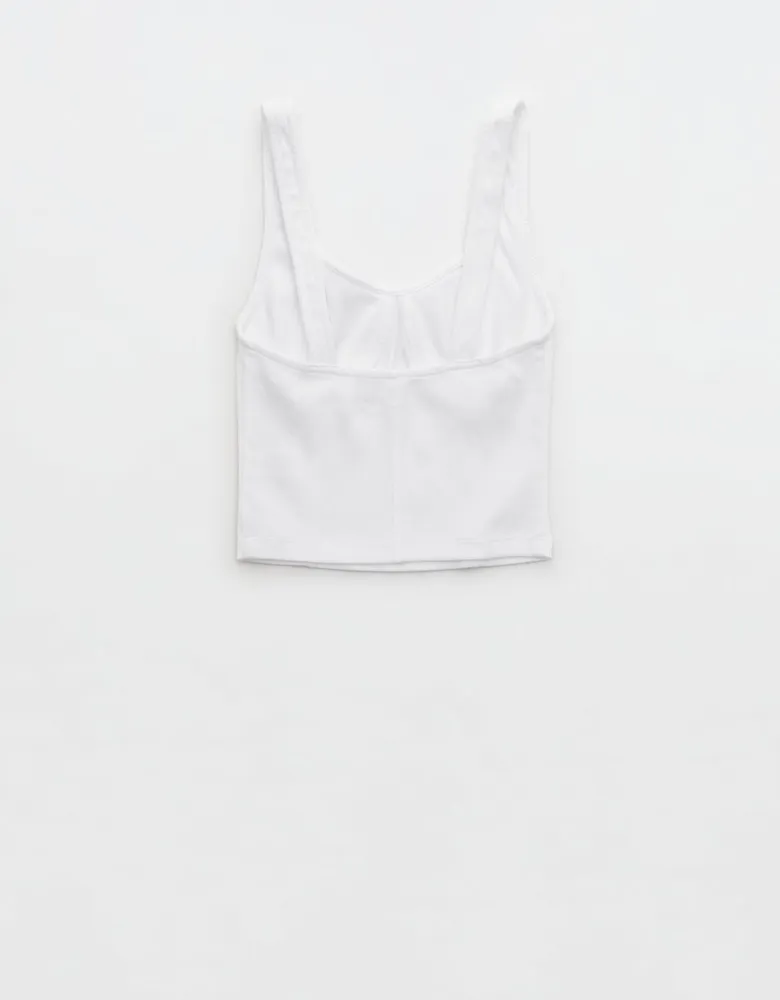 Aerie Corset Cropped Tank Top