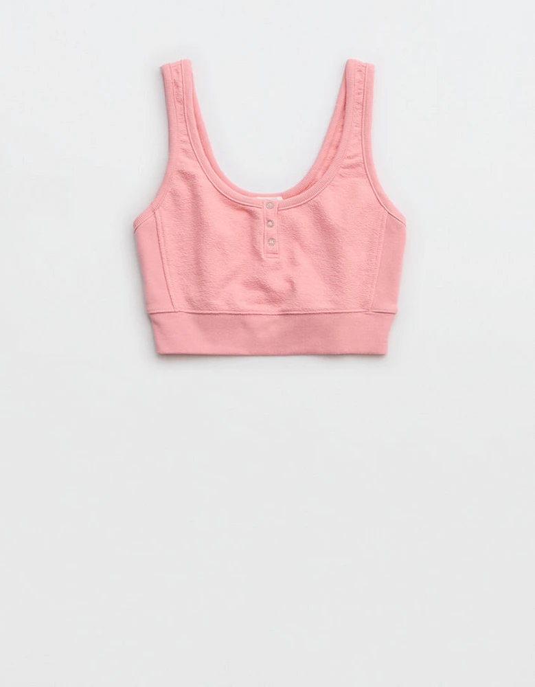 Aerie Restart Cropped Fleece Tank Top