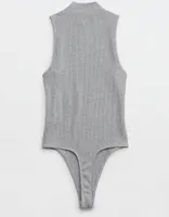 Aerie Sleeveless Mock-Neck Ribbed Bodysuit