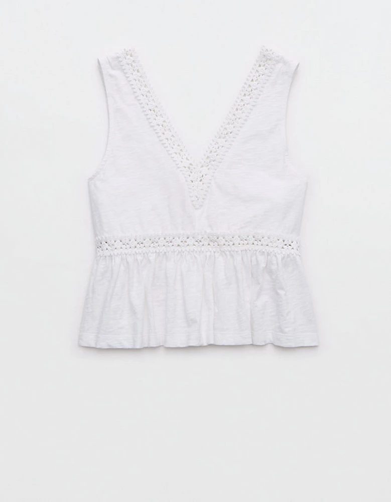 Aerie Summer House Peplum Tank Top