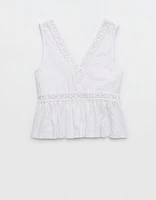 Aerie Summer House Peplum Tank Top