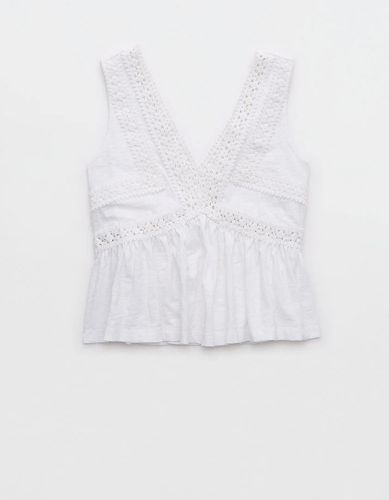 Aerie Summer House Peplum Tank Top