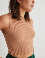 Aerie High Neck Ribbed Tank Top