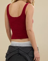 Aerie Marshmallow Cropped Tank Top