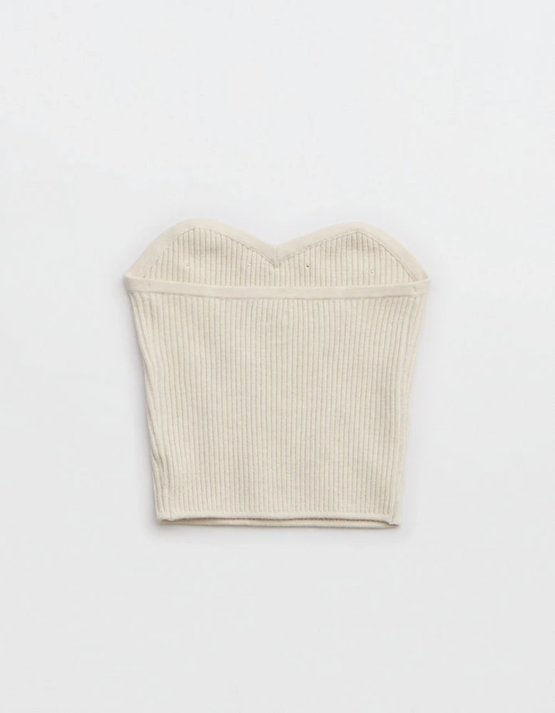 Aerie Pearl Ribbed Sweater Tube Top