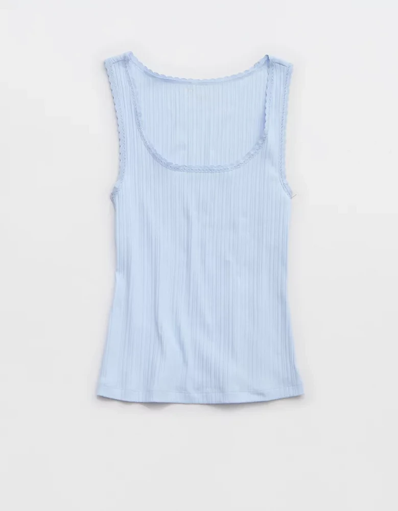 Aerie Ribbed Scoop Neck Tank Top