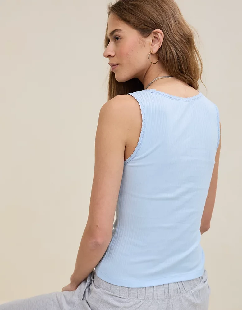 Aerie Ribbed Scoop Neck Tank Top