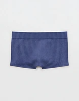 AE x Aerie Match Made Denim Superchill Seamless Boyshort