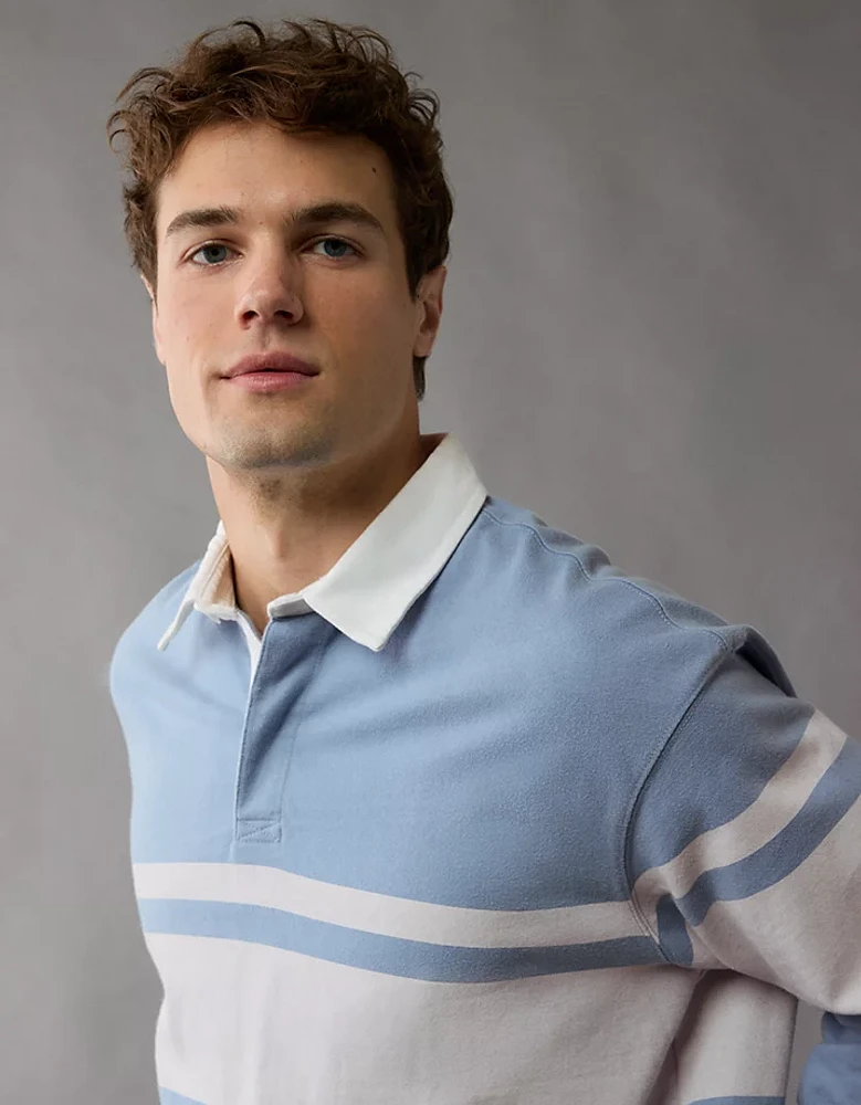 AE Long-Sleeve Rugby Polo Shirt