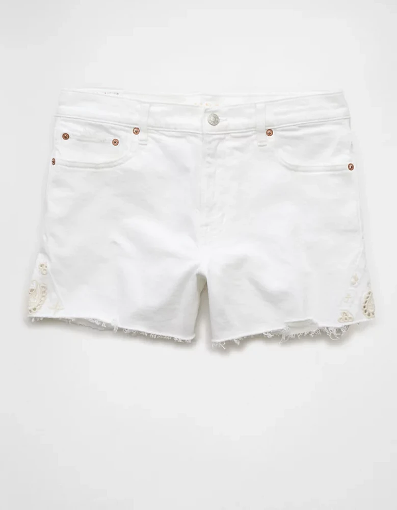 Short ancien petit ami en denim extensible et taille basse AE